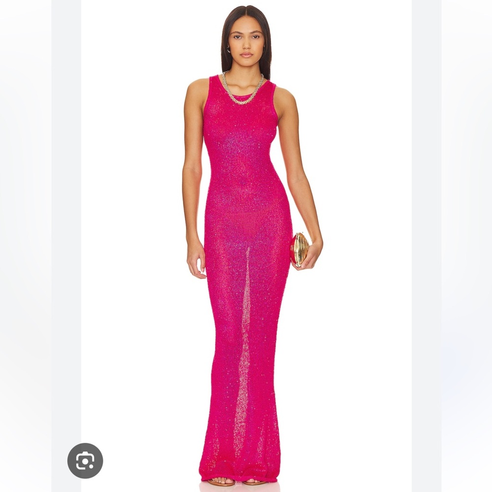 ASTA RESORT NATALIA DRESS FUCHSIA SEQUIN